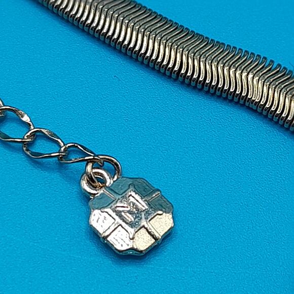 Monet Gemstone Pendant Necklace, Snake Chain, 19 1/2 Inches - Picture 6 of 11